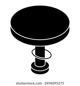 Un hermoso icono de diseño de taburete de cocina