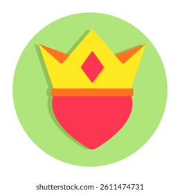 A beautiful design icon of love crown