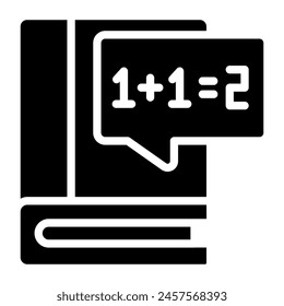 Un hermoso icono de diseño de libro de matemáticas

