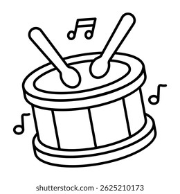 A beautiful design icon of music drum