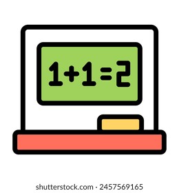 A beautiful design icon of online math class

