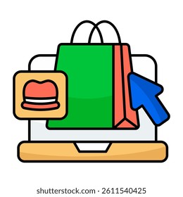 A beautiful design icon of online shopping