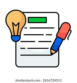 A beautiful design icon of paper writing