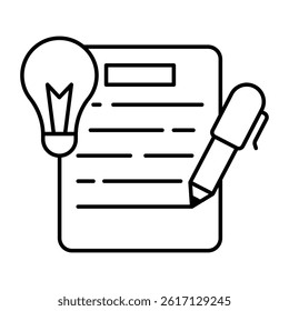 A beautiful design icon of paper writing