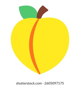A beautiful design icon of peach