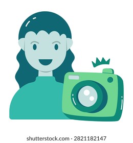 A beautiful design icon of photographer 

