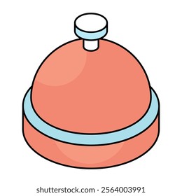 A beautiful design icon of reception bell