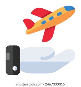 A beautiful design icon of safe flight