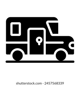 Un hermoso icono de diseño del autobús escolar

