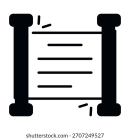 A beautiful design icon of scroll letter 