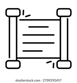 A beautiful design icon of scroll letter 