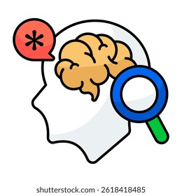 A beautiful design icon of search mind