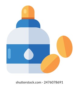 A beautiful design icon of serum oil bottle