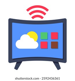A beautiful design icon of smart lcd