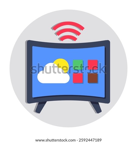 A beautiful design icon of smart lcd