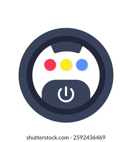 A beautiful design icon of smart steering