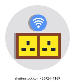 A beautiful design icon of smart switchboard