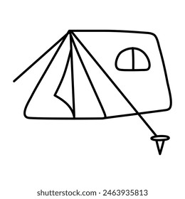 A beautiful design icon of tent

