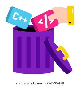Una hermosa ilustración de diseño de datos del Borrar