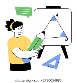 A beautiful design illustration of math class 