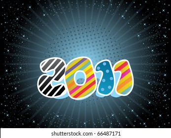 beautiful design illustration for new year 2011