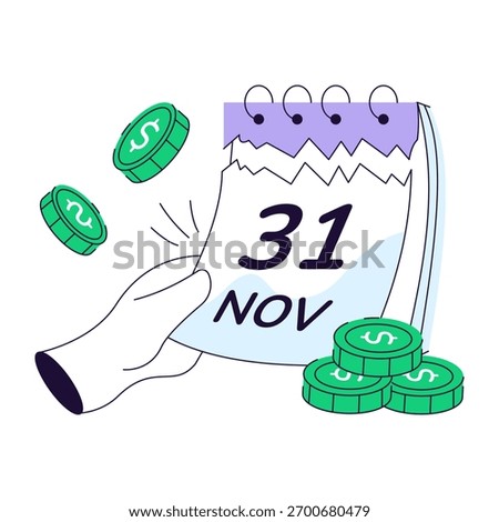 A beautiful design illustration of payday