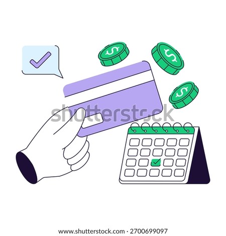 A beautiful design illustration of payday