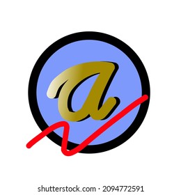 beautiful design letter a gradient logo on blue background.
