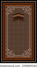 beautiful design of Muslim prayer rug. This Islamic carpet is for holly chanting and you can use at masjid in Turkey Saudi Arabia Malaysia Egypt Makkah