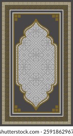 beautiful design of Muslim prayer rug. This Islamic carpet is for holly chanting to Allah and you can use this muslim rug to pray at masjid in Turkey Saudi Arabia Malaysia Egypt Makkah