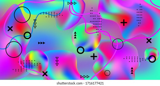 Beautiful  design poster 3d, great design for any purposes. Minimal style concept. Colorful abstract background. Trendy creative vector cosmic gradient.