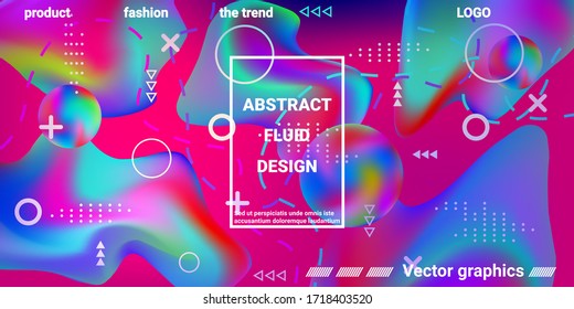 Beautiful  design poster 3d, great design for any purposes. Bright smooth mesh is blurred by a futuristic pattern in pink, blue, green, yellow, purple tones.  Minimal geometric cover.