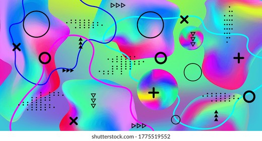 Beautiful  design poster 3d, great design for any purposes. Minimal style concept. Colorful abstract background. Trendy creative vector cosmic gradient.