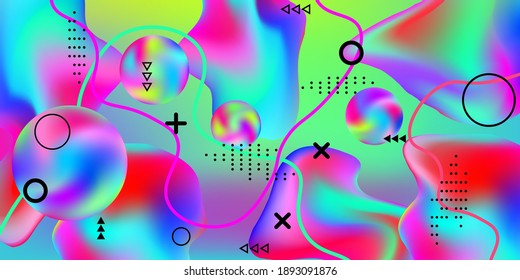 Beautiful  design poster 3d, great design for any purposes. Minimal style concept. Colorful abstract background. Trendy creative vector cosmic gradient.