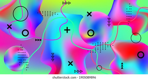 Beautiful  design poster 3d, great design for any purposes. Minimal style concept. Colorful abstract background. Trendy creative vector cosmic gradient.