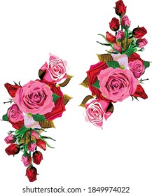 beautiful design rose flower in vector arts