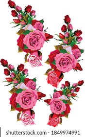 diseño hermoso rosa flor en artes vectoriales