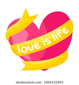 A beautiful design sticker of heart

