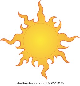 Schönes Design des Sonnenvektors