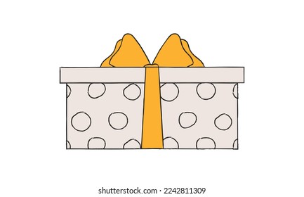 Beautiful design template for concept design. Festive gift box.