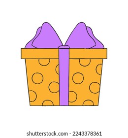 Beautiful design template for concept design. Festive gift box.