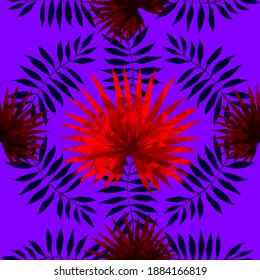 Hermosa plantilla de diseño con hojas tropicales de bajo color sobre fondo de luz para el diseño decorativo. Arte geométrico. Plantilla de arte abstracto. Símbolo decorativo. Ilustración de vector geométrico colorido