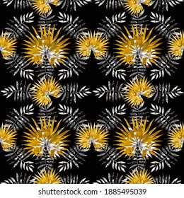 Beautiful design template with low poly tropical leaves on light background for decorative design. Geometric art. Abstract art template. Decorative symbol. Colorful geometric vector illustration