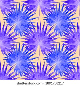 Beautiful design template with low poly tropical leaves on light background for decorative design. Geometric art. Abstract art template. Decorative symbol. Colorful geometric vector illustration