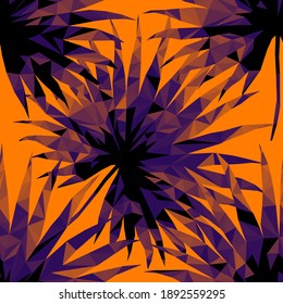 Beautiful design template with low poly tropical leaves on light background for decorative design. Geometric art. Abstract art template. Decorative symbol. Colorful geometric vector illustration