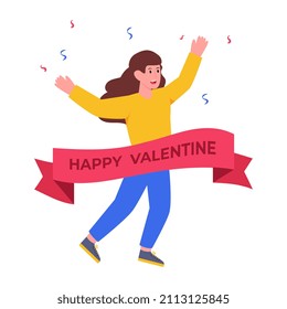 A beautiful design vector of happy valentine's day