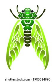 Beautiful design vector logo of cicada insect