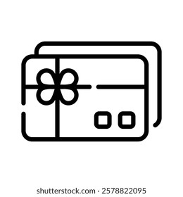 A beautiful designed gift card vector icon