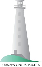 A beautiful designed isolated lighthouse vector color on white background