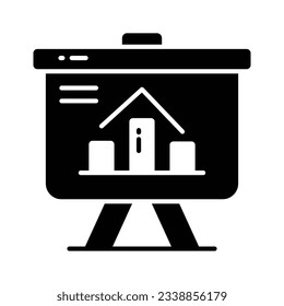 Beautiful designed vector of presentation board in modern style, easy to use icon